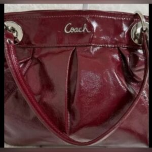 Womens Coach Ashley Hippie Purse - Plum  Patent
